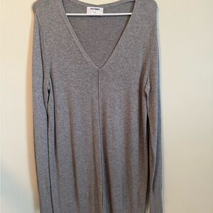 Old Navy Heather Gray V-Neck Sweater